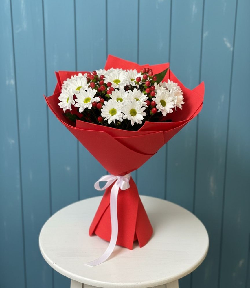 Букет цветов из: Хризантемы в Каменногорске