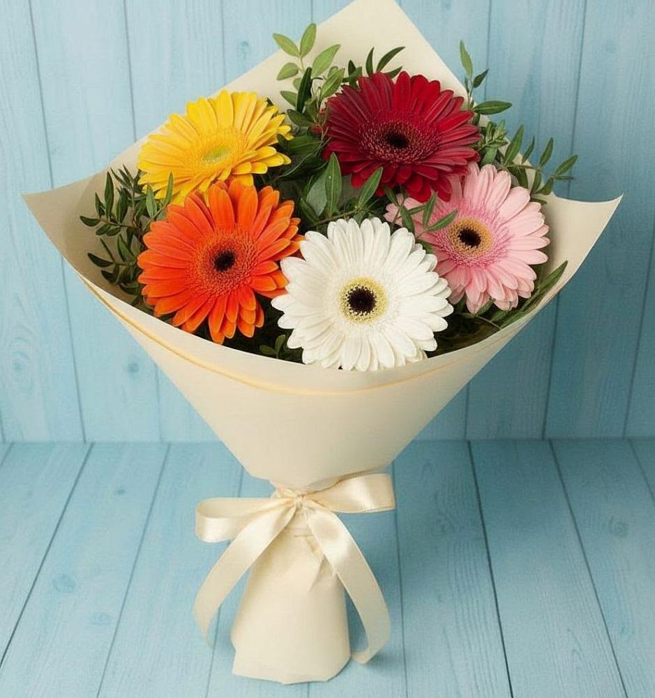 Букет цветов из: Герберы в Каменногорске