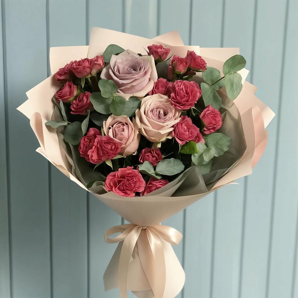 Букет цветов из: Гвоздики и Розы в Каменногорске