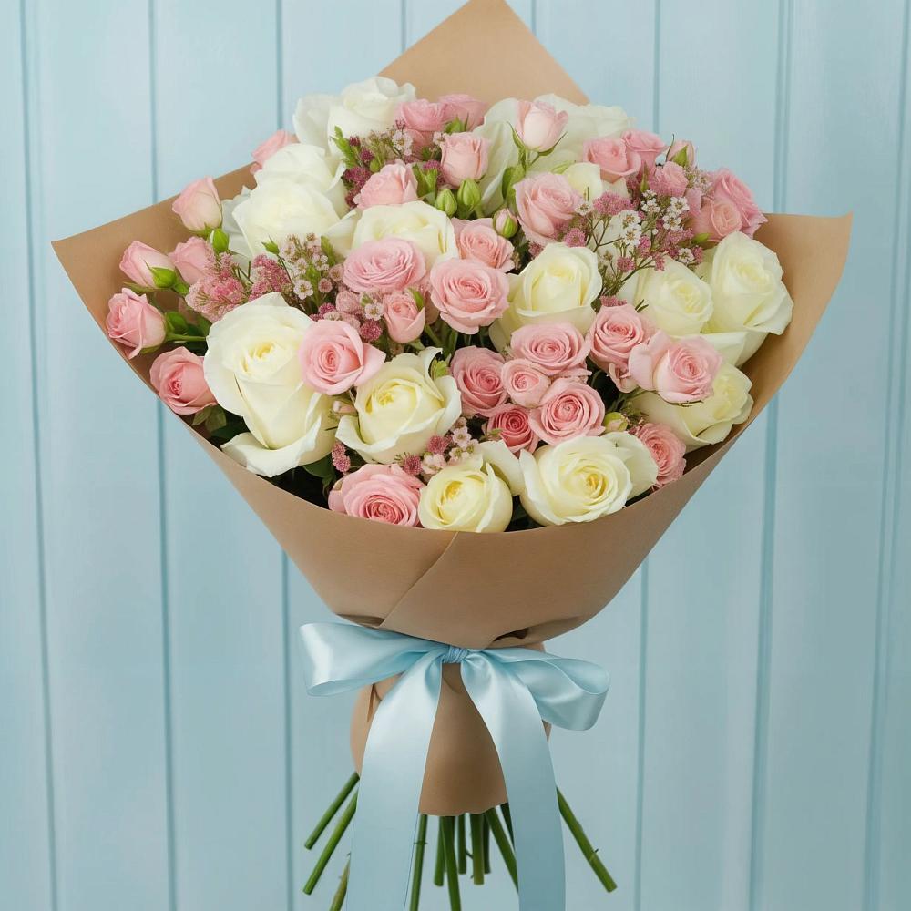 Букет цветов из: Розы в Каменногорске