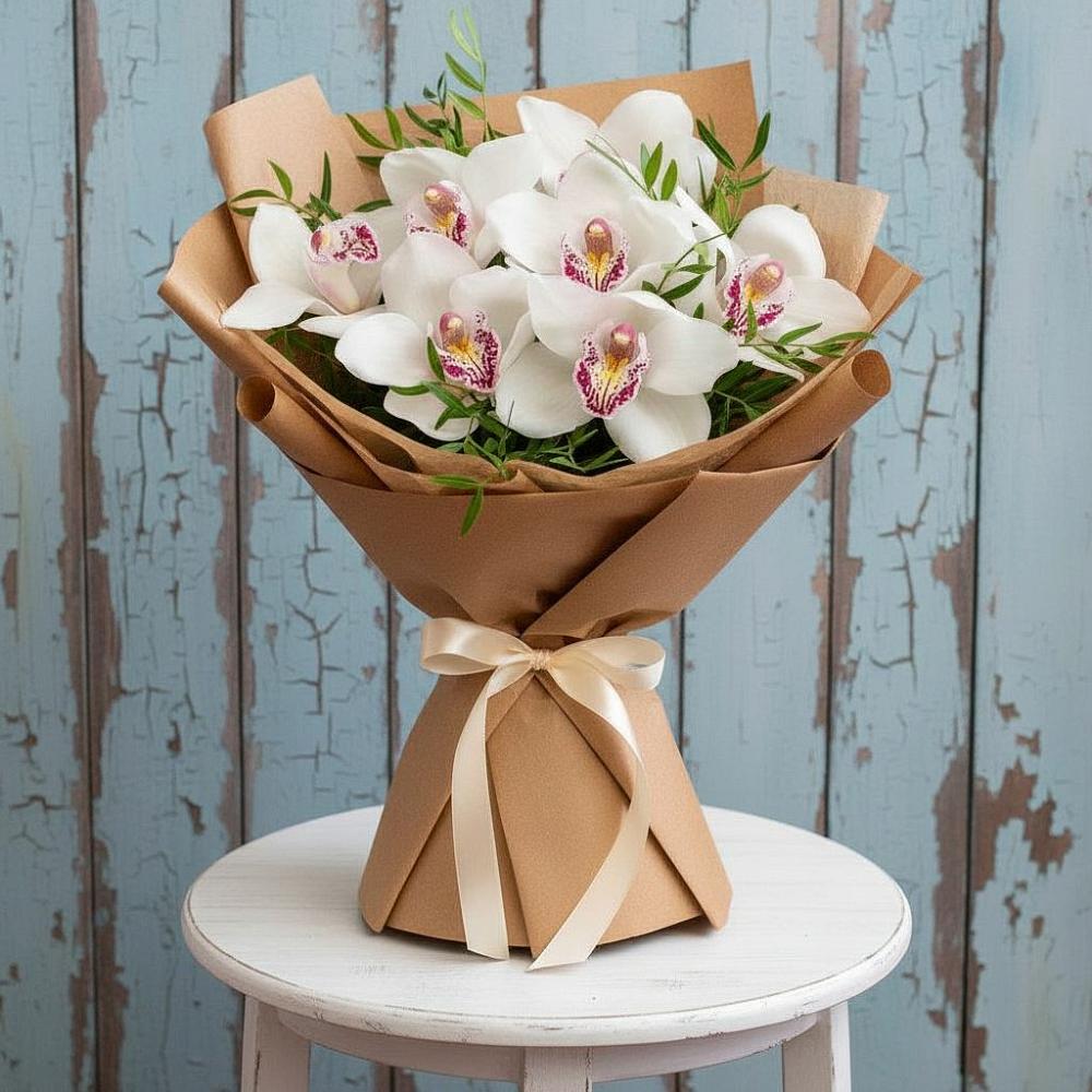Букет цветов из: Орхидеи и Розы в Каменногорске