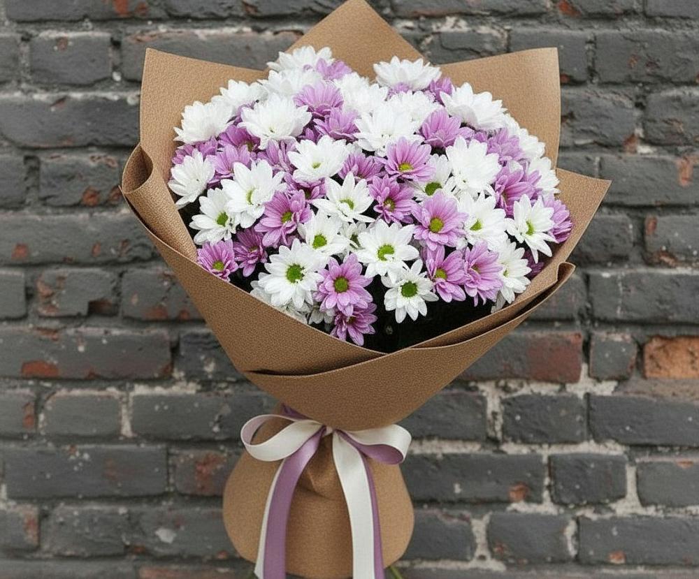 Букет цветов из: Хризантемы в Каменногорске