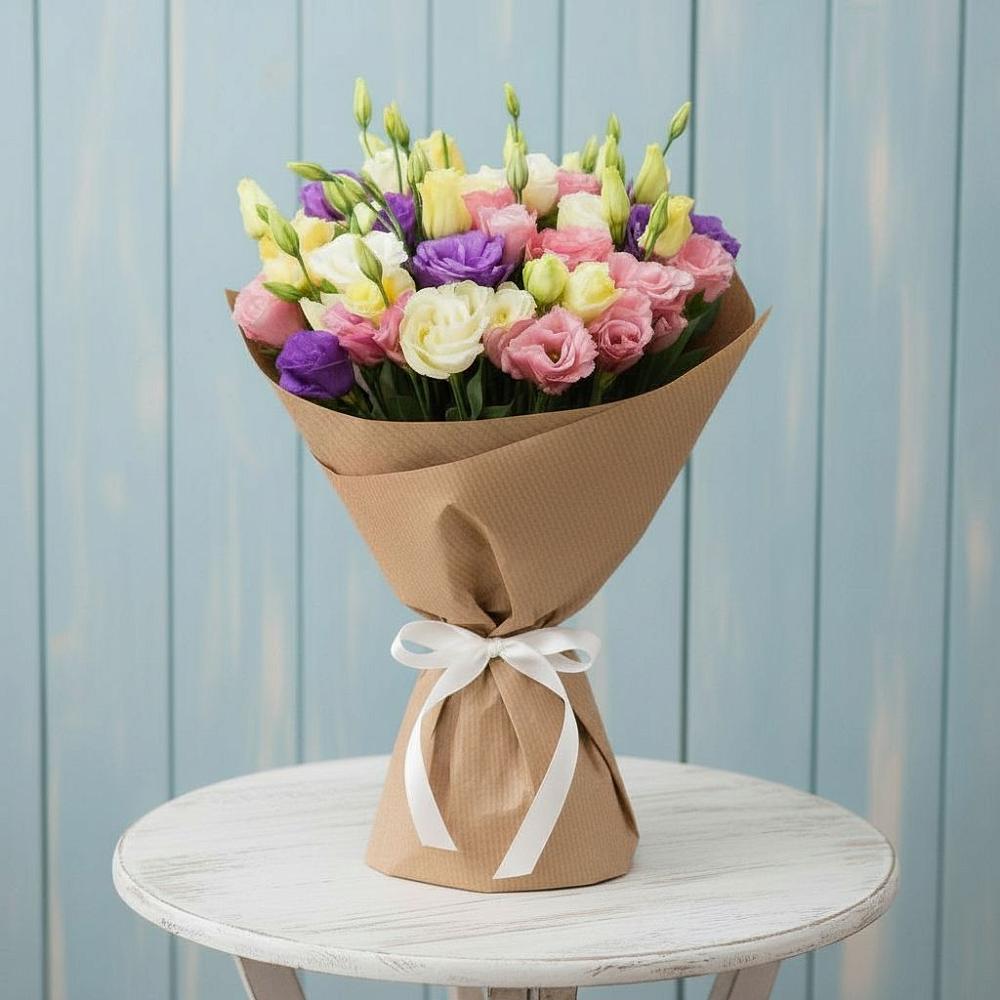 Букет цветов из: Лизиантусы в Каменногорске