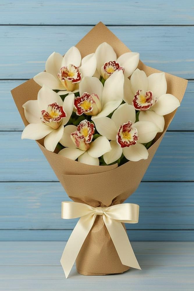 Букет цветов из: Орхидеи и Розы в Каменногорске