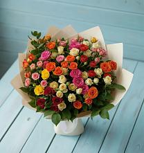Букет Микс из разноцветных кустовых роз #REPLACE_PRED# Каменногорске