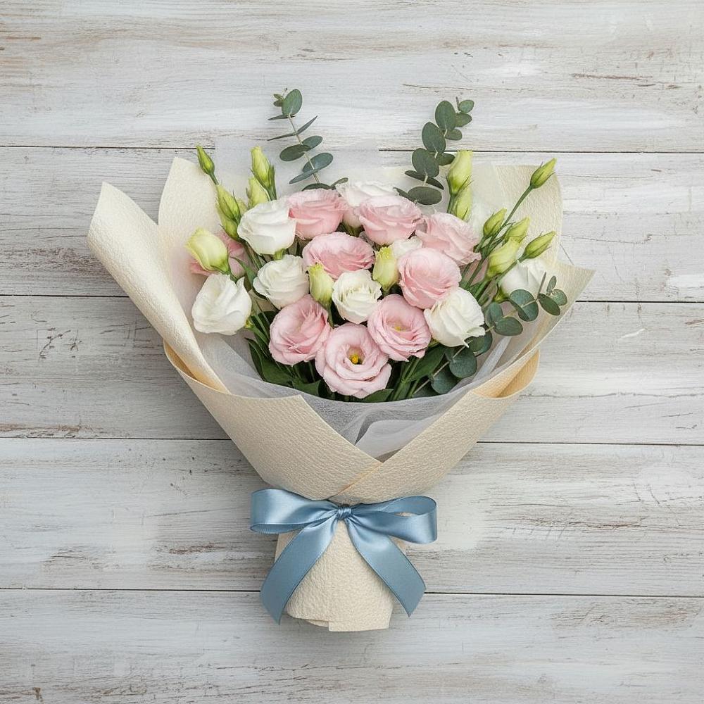 Букет цветов из: Лизиантусы в Каменногорске